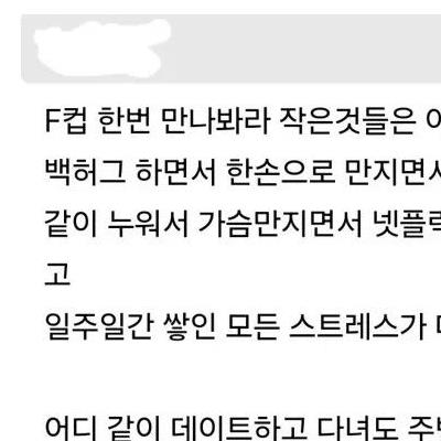 무조건 F컵이상의 여자와 만나야 하는 이유