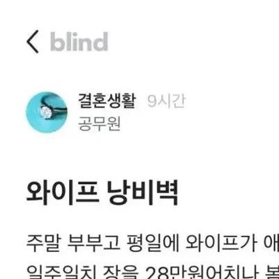 블라)와이프의 낭비벽