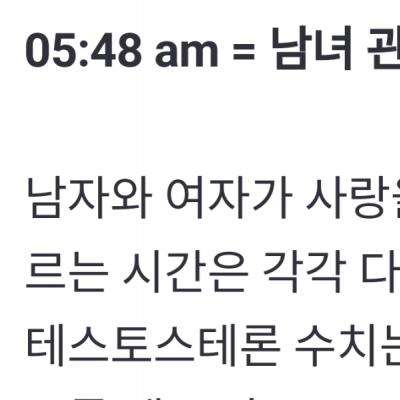 남녀가 섹스하기 가장 좋은 시간대