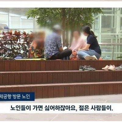 노인들이 공항에 엄청 모이는 이유