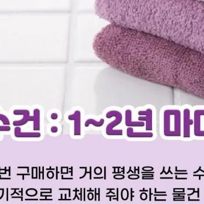 의외로많이들모른다는수건교체시기.