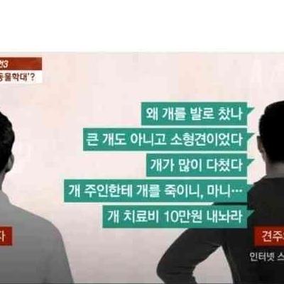 딸한테 달려든 목줄 안한 개 발로찬사건 결과