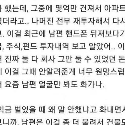 투자로 수십억원 불렸던 남편.jpg