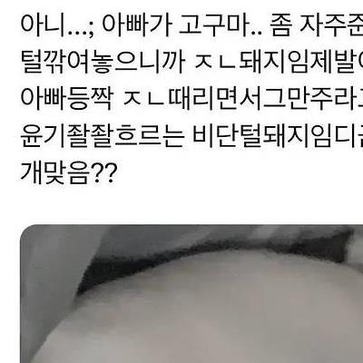 아빠가 고구마를 너무 자주 먹인 결과